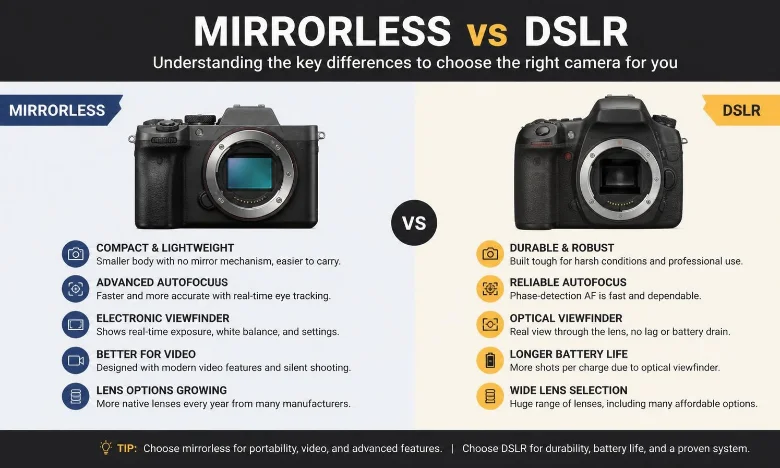 Mirrorless vs DSLR